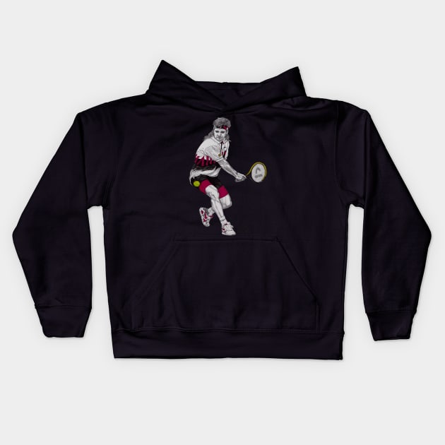 Andre Agassi Kids Hoodie by paulnelsonesch